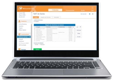 Winconnection - Controle da Internet O Winconnection controla o acesso à internet da sua empresa. Ele analisa e submete o tráfego à polÃtica de uso e segurança. A plataforma oferece várias funcionalidades que controlam os dados da sua internet e a deixam mais segura.